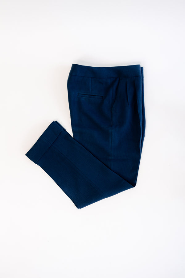 WOMEN - FRENCH BLUE  HIGH WAIST PANTS
