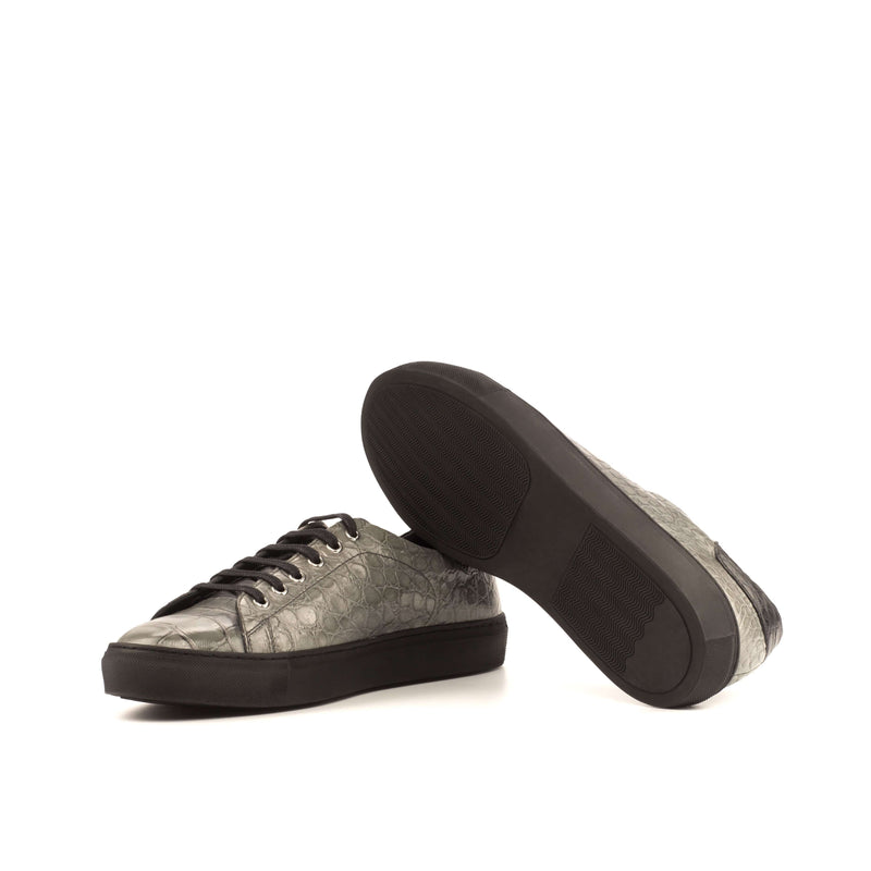 MEN Sneaker - Grey Leather with Black Sole